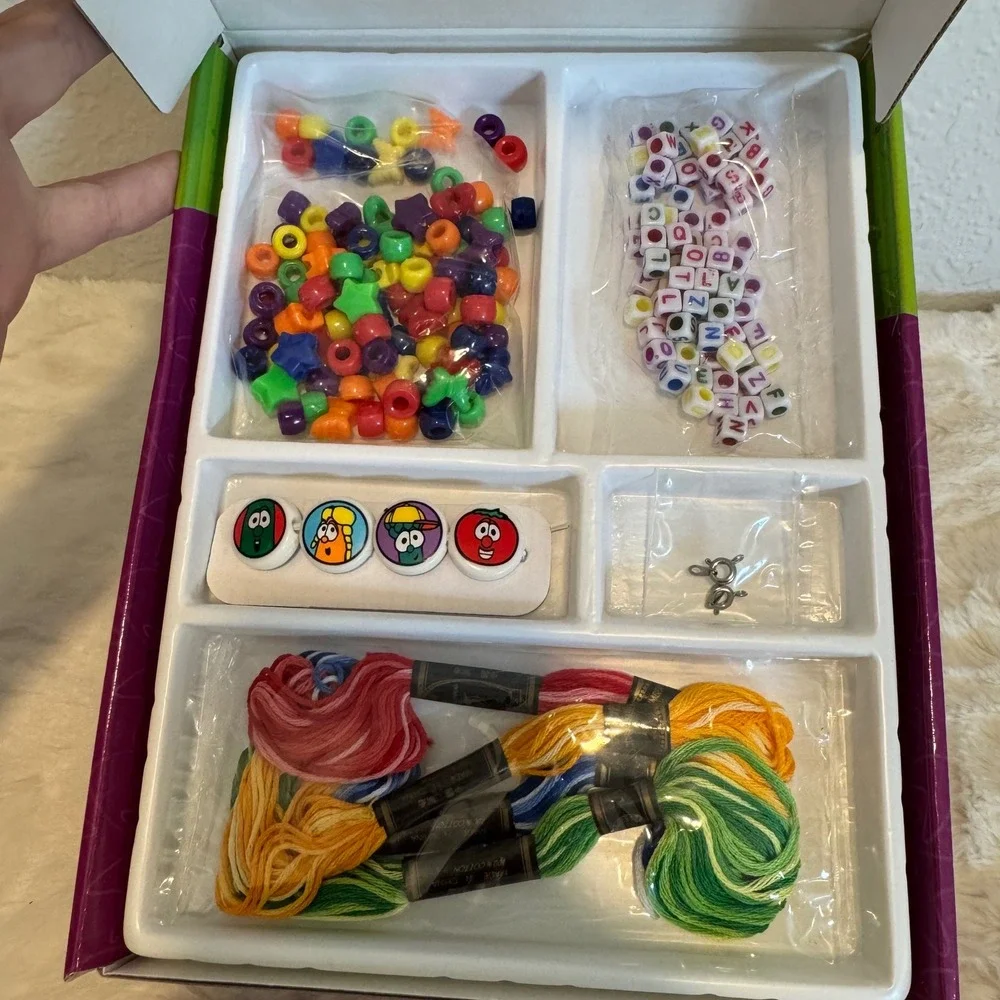 VeggieTales AlphaBead Bracelets Activity Box Big Idea Kids Craft Kit Bead Thread
